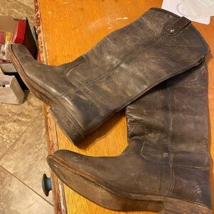 Frye Distressed Brown Leather Riding Boots